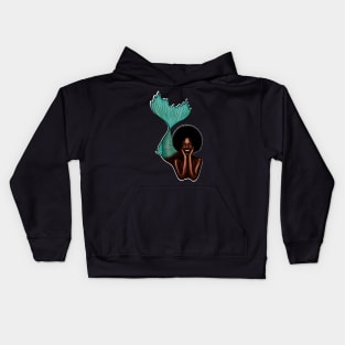 Afro Mermaid, African, Black Girl Magic Kids Hoodie